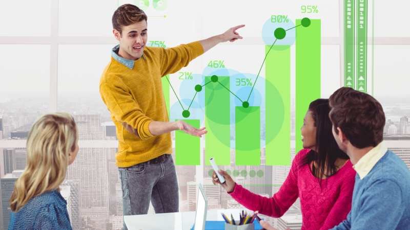 visualize business growth metrics
